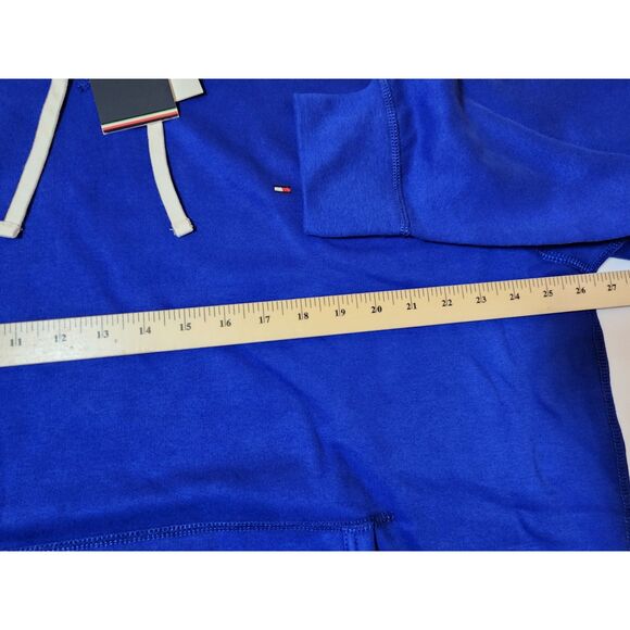Tommy Hilfiger Men’s Hoodie – 2XL Blue | Classic Logo Pullover Sweatshirt - Picture 4 of 8